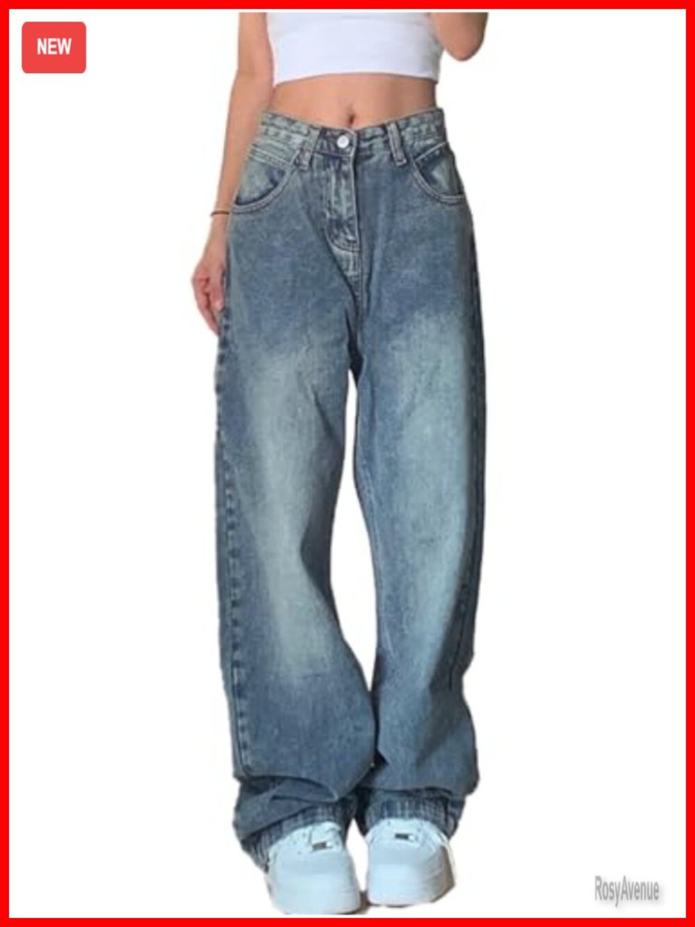 Wide Leg Baggy Boyfriend Jeans Low Rise Loose Denim Pants Y2K
